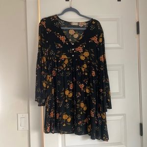 Altar’s State Floral Babydoll-style Dress